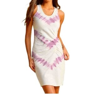 Venus Ruched Tank Dress tye dye purple 💜